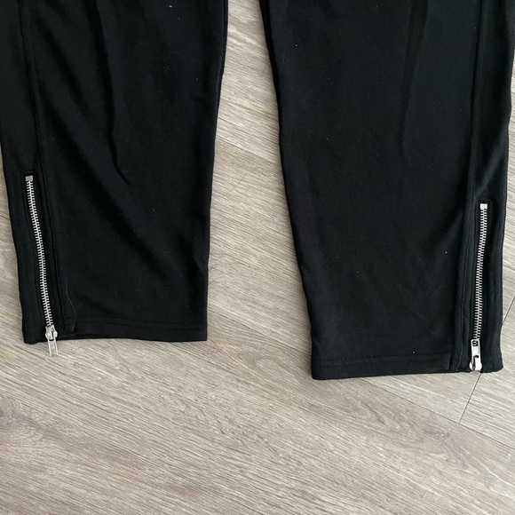 NWT Victoria’s Secret PINK Terry Black Ankle Zip Track Pant Jogger Size XL - Picture 8 of 9